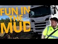 44 tonne lorry stuck in the mud - Except for Access