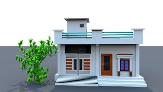 25 by 30 village house plan, 3 bedroom house design with best front elevation