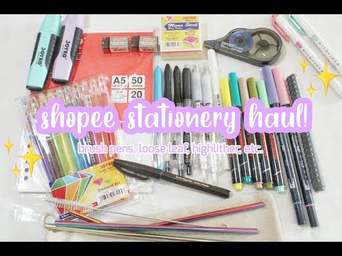 shopee stationery haul🍑✨| back to school supplies haul (indonesia). 