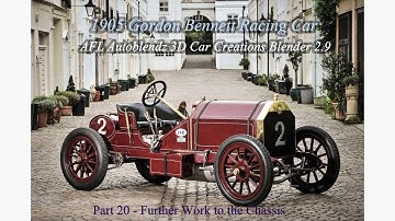 Blender Car Modelling tutorial of a 1905 Star Gordon Bennet  Pt20 Chassis Work #3dcars