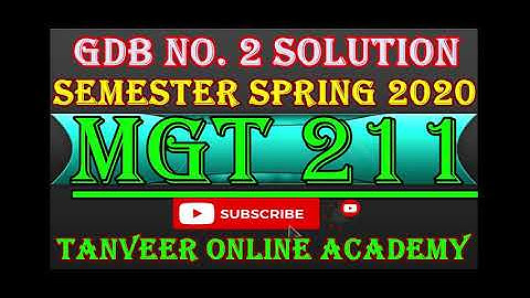 MGT 211 GDB No  2 Solution || MGT211 GDB No  2 Solution Spring 2020