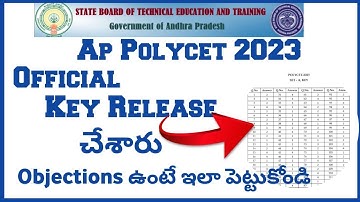 Ap Polycet 2023 Official Key Relesed