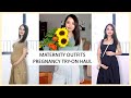 5 Maternity Outfits | Clothing try-on haul for pregnancy | What to wear when pregnant (Petite)