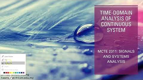 MCTE 2311: Signal And System Analysis [Zero State Response of LTI system]