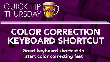 Color Correction Keyboard Shortcut in AVID