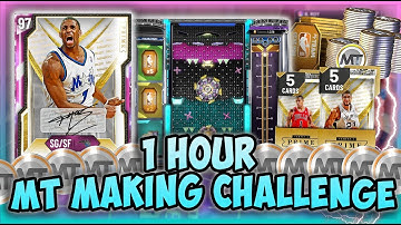 NBA2K20 1 HOUR TTO MT MAKING CHALLENGE - YOU WILL NOT BELIEVE THE END!!! TONS OF TOKENS,PACKS AND MT