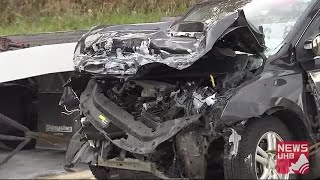 高所作業車や乗用車など3台絡む事故 乗用車運転の男性死亡 対向車線はみだしか 北海道赤平市 (20/10/24 18:30)