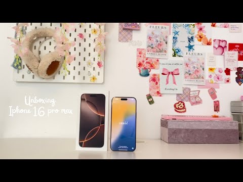 iPhone 16 Pro Max ♥ Aesthetic unboxing | with accessories ♥ ASMR ♥