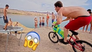 CLIFF JUMPING VS TRAMPOLINE