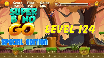 🟡Super Bino Go Special Adition level 124🎮Silent Walkthrough and Gameplay🎮 Android 10 Google Pixel XL