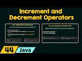 Increment and decrement operators in java