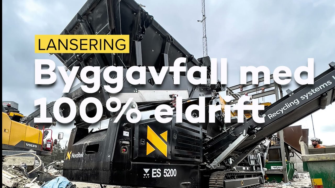 100 procent eldriven anläggning för byggavfall / recycling C&D waste with electric screen and more
