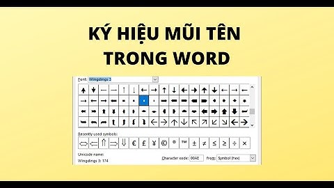 KÝ HIỆU MŨI TÊN TRONG WORD
