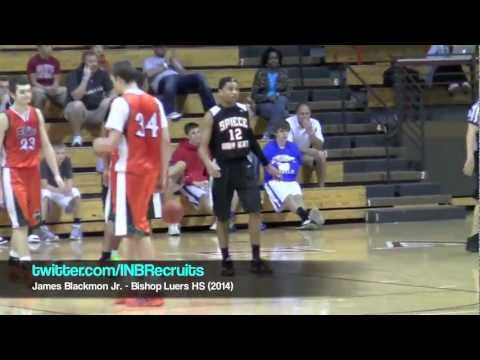 www.twitter.com www.basketballrecruits-indiana.com http www.youtube.com Highlight mixtape of Indiana University commit James Blackmon Jr. of Fort Wayne Bishop Luers High School (2014). The 6'2" CG is the son of former University of Kentucky guard and Marion High School standout James Blackmon Sr. Blackmon is highly regarded at the national level and will compete with the USA team for his age group.