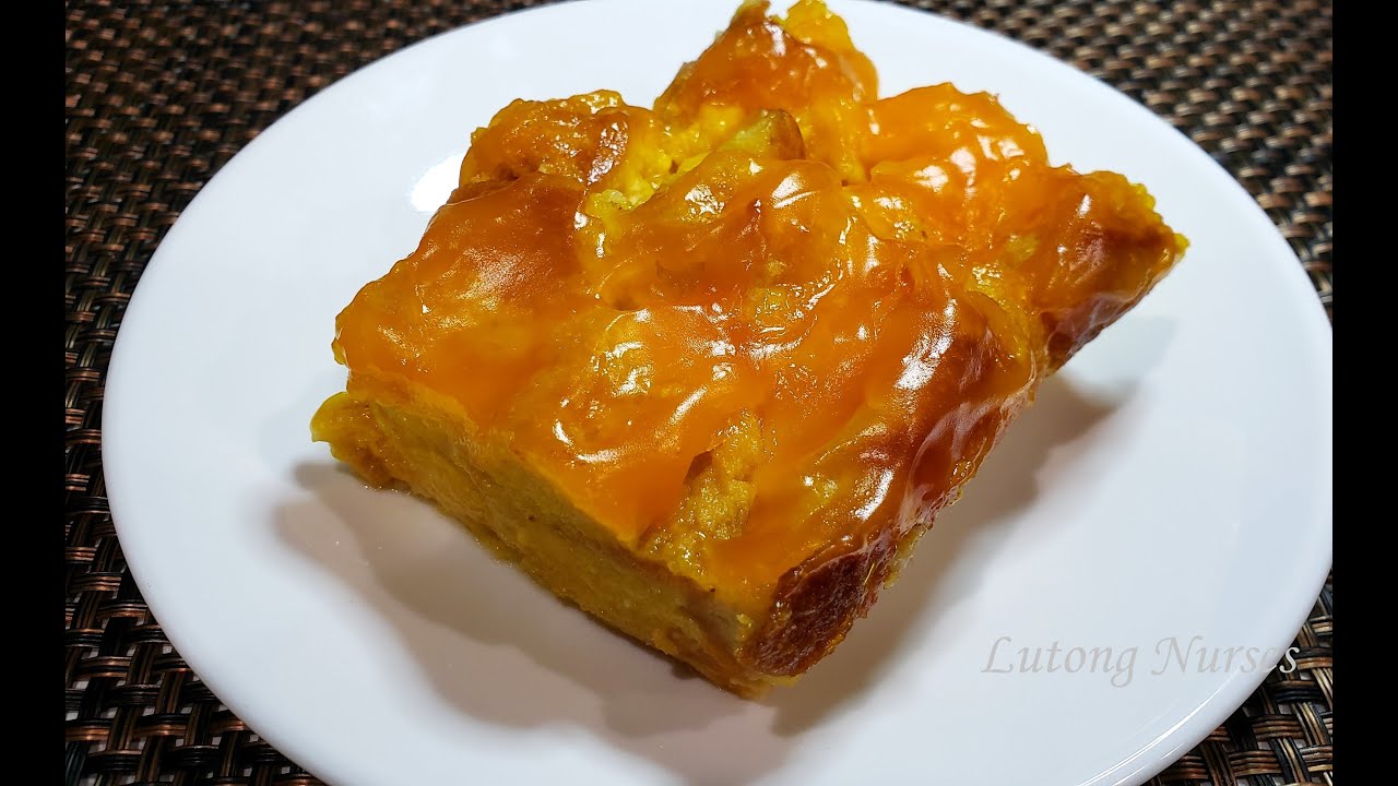Peach Mango Bread Pudding