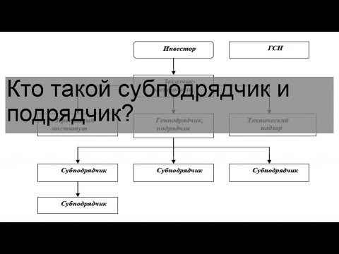 Кто такой субподрядчик и подрядчик?