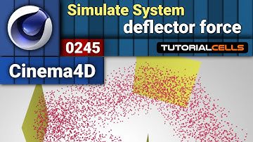 0245. Simulation system ( deflector force ) in cinema 4d