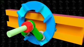 Reciprocating Inclined Slot Mechanism 3D Model