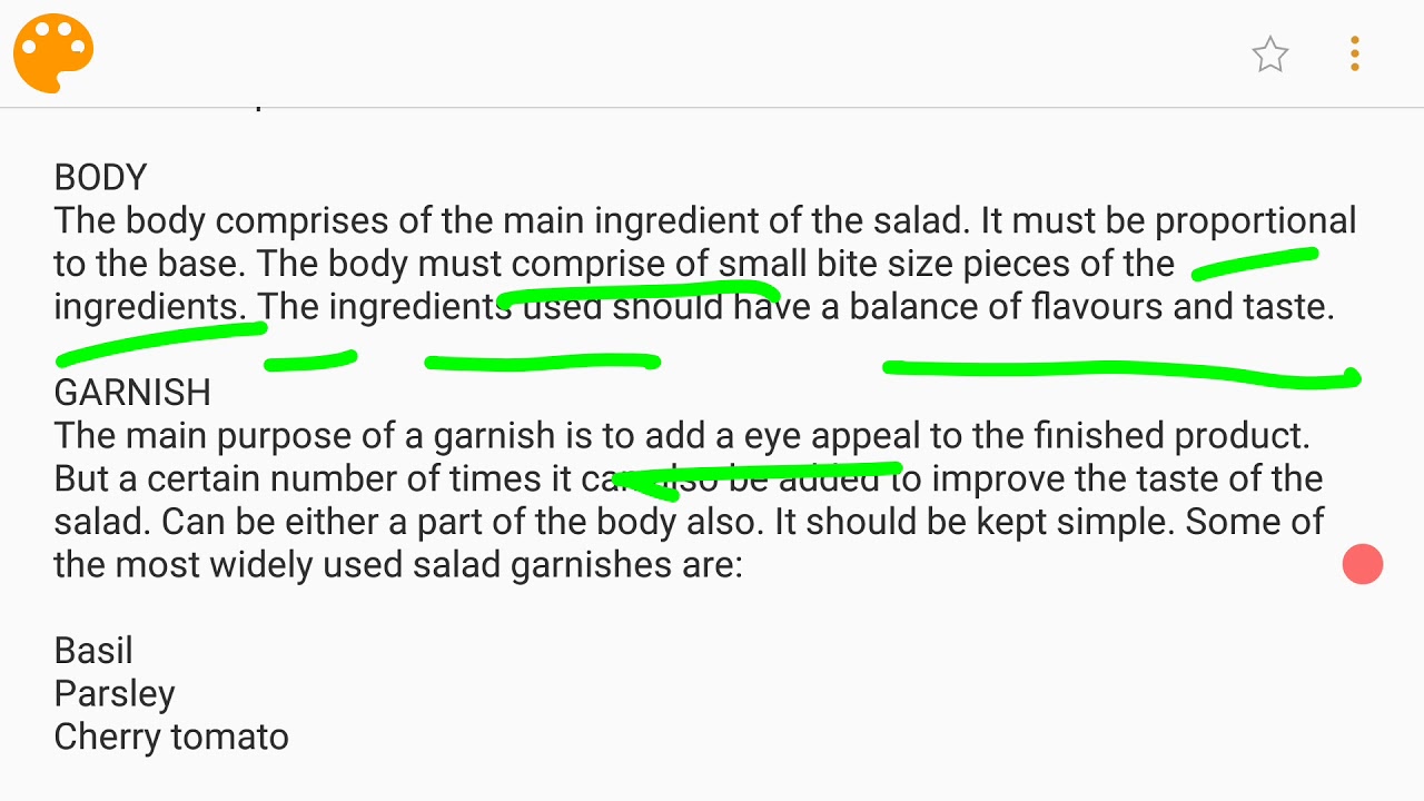 4 major components of salad??? What is dressing,base & garnishing of
