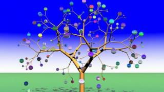Growing Tree: Ornaments and bubbles tree from one seed