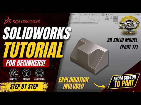 3D Solid Model (Part 17) | SolidWorks CADCam Practice 33 | Beginners Level | DEV - SolidWorks