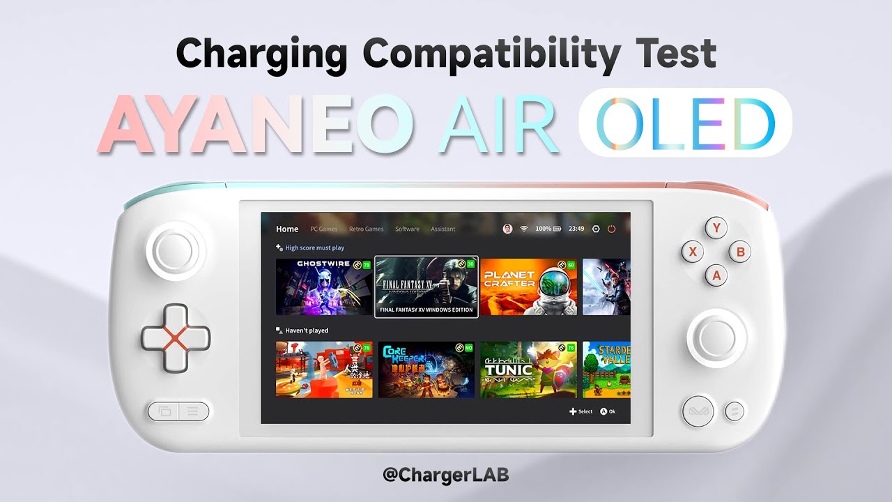 Charging Compatibility Test of AYANEO AIR OLED Windows Handheld