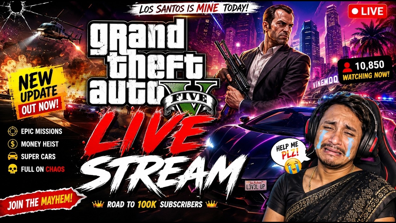 🔴 LIVE 🔥 GTA 5 ➜ GTA 6 Gameplay! 😱 Epic Missions, Crazy Mods & Non-Stop Action | Hindi
