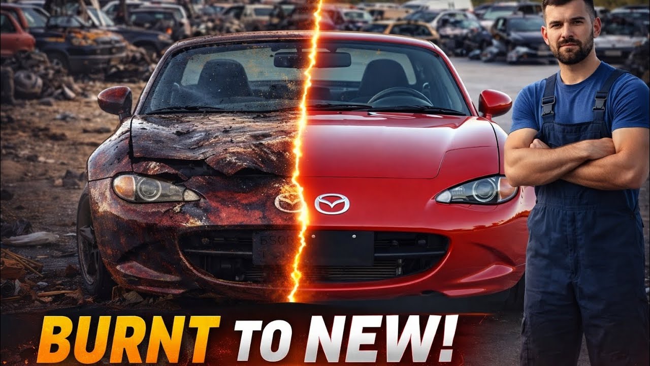 ASMR Car Restoration! Full Restoration 1993 Mazda MX-5 Burnt to New