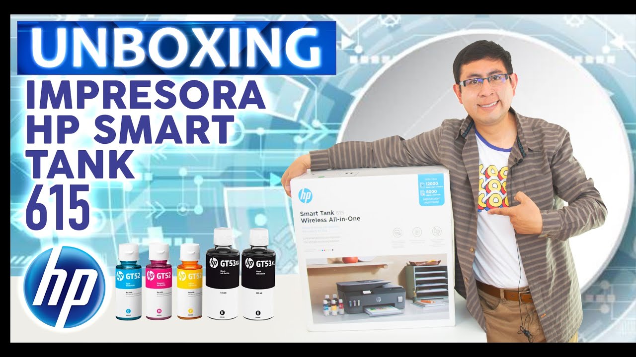 Impresora HP Smart Tank 615 Unboxing - YouTube