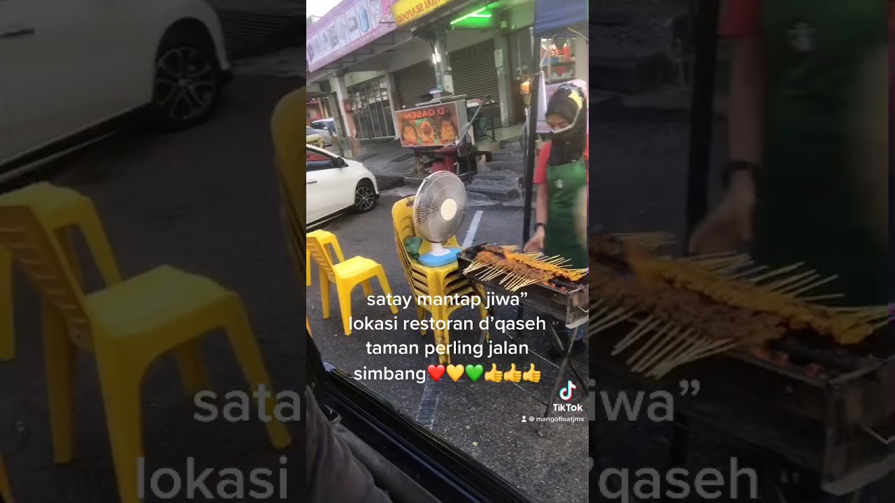 satay d’qaseh tomyam seafood mantap beb!!!jalan simbang taman perling