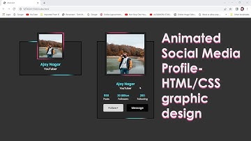 Animated Social media profile with source code- HTML/CSS