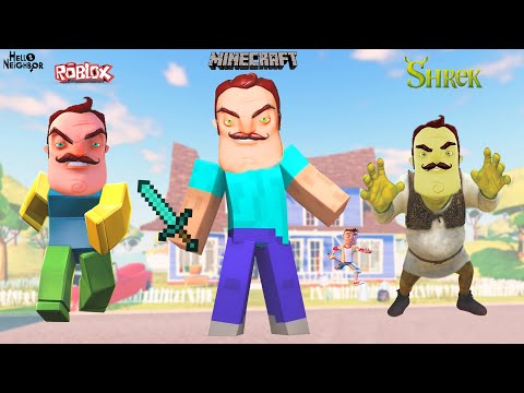 ÇİRKİN KRAL WİLSON TİPTEN TİPE GİRDİ 😂 Hello Neighbor  Minecraft Roblox