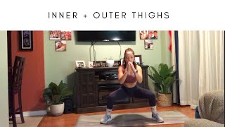 15 MIN TONED INNER & OUTER THIGH Workout (No Equipment)