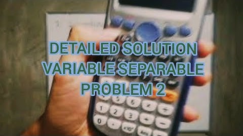 variable separable differential equation DAY 3 PART 2