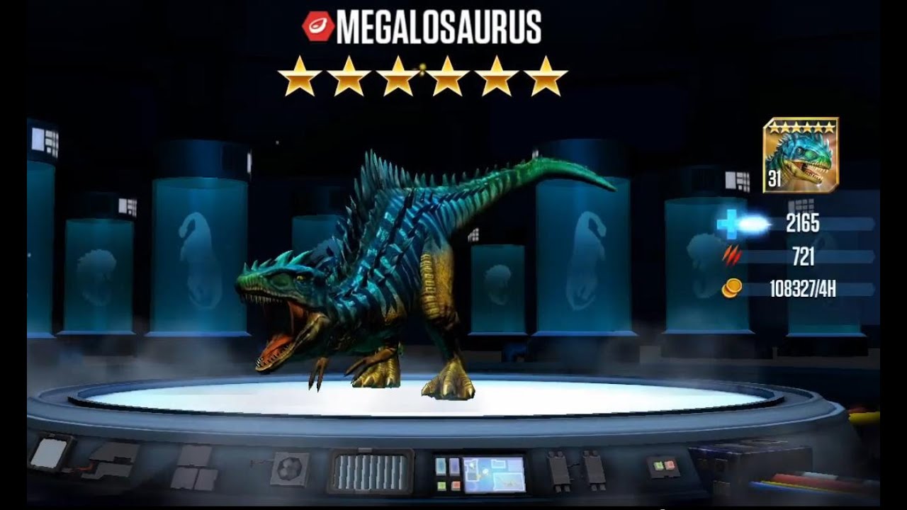 MEGALOSAURUS Level 40 Jurassic World The Game - YouTube - 1280 x 720 jpeg 97kB