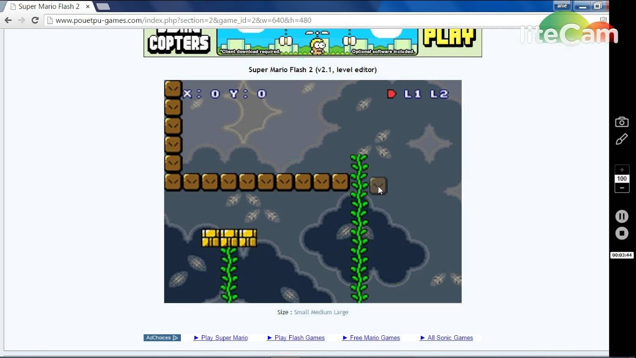 Let's play super Sario flash 2 - part 2 - Level editor - YouTube