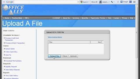 DELPHI/PBS Electronic Billing Upload Claims to Office Ally.avi