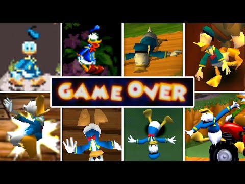 All Donald Duck Goin Quackers Versions Death Game Over Screens