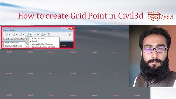 how to create Grid Point in civil3d Urdu/Hindi