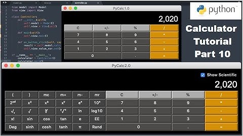 Python Tutorial: GUI Calculator with Model View Controller #10