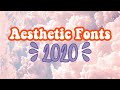 30 aesthetic fonts for youtube part 2  font lucu 2020  nanti kita cerita tentang hari ini fonts