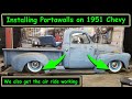 51 Chevy pickup update I show how I install portawalls to get whitewall tires on the cheap.