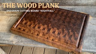 Walnut Endgrain Cutting Board "Nightfall" *Build Process* 4K