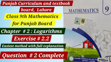 Exercise 2.2| Question # 2 Complete solved|  9th class maths | Punjab board| New book 2025