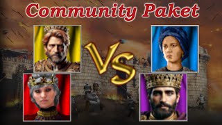 Friedrich II + Eleonore vs Emira + Alexios | Community Paket | Stronghold Crusader
