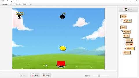 Game Greenfoot - Catch the fruits!