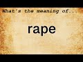 Rape Meaning | Definition of Rape