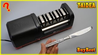 Самая простая и быстрая заточка столового ножа до бритвенной остроты на электроточилке для ножей.