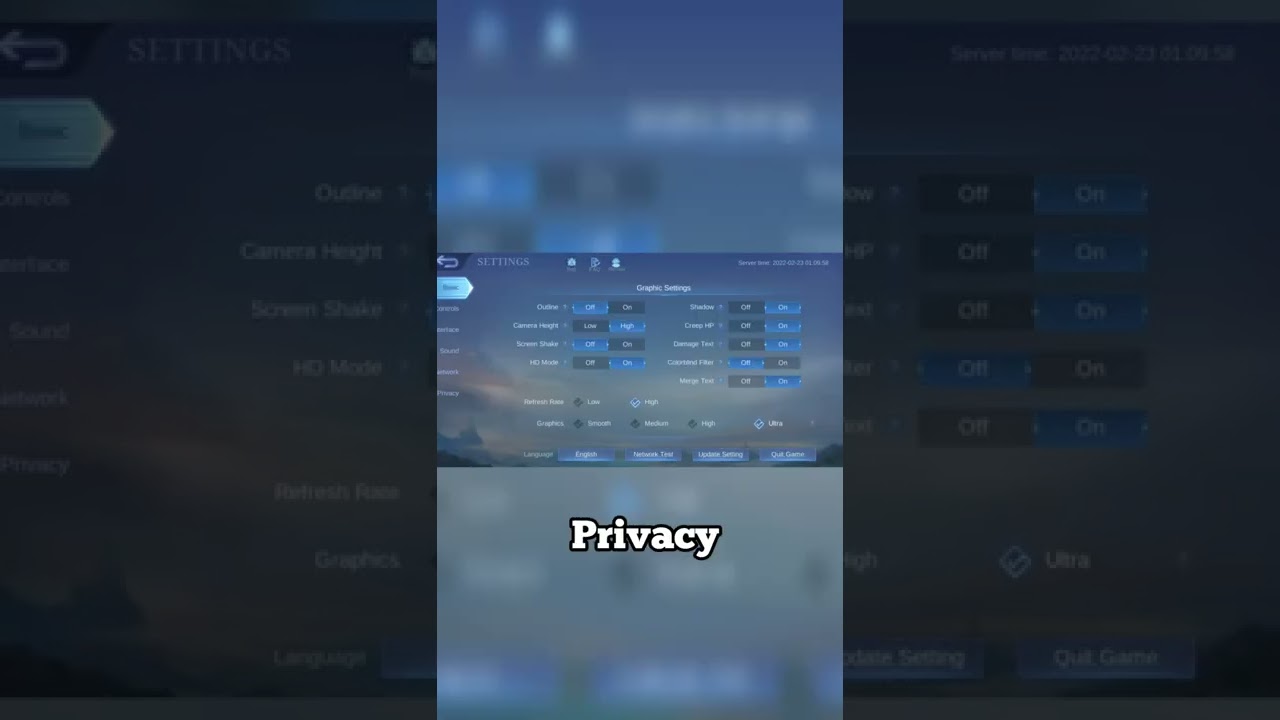 how to hide mlbb history original server 
