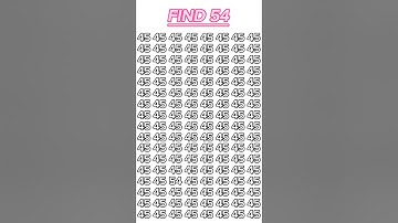 Challenge yourself to FIND 54 in 5sec #pick #your #brain